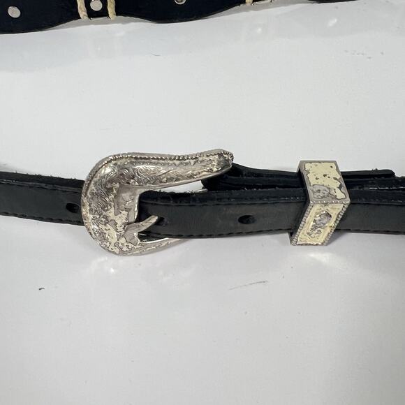 Vintage Tony Lama Silver Concho Western Belt Women Size 30  display picture 3